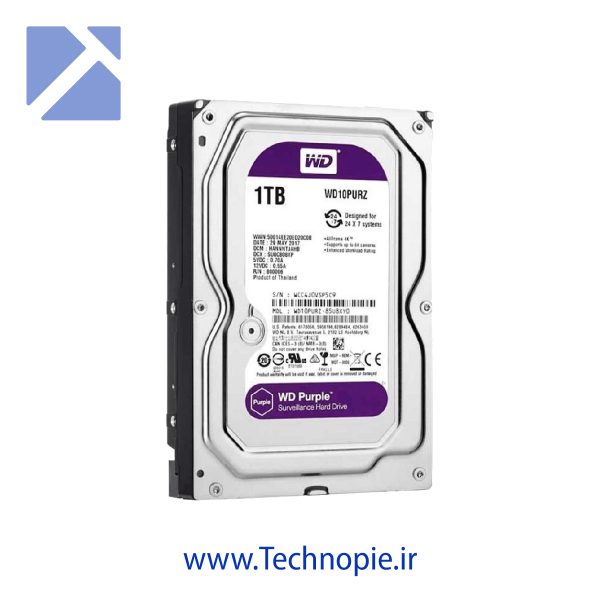 هارد دیسک اینترنال وسترن دیجیتال بنفش 1 ترابایت